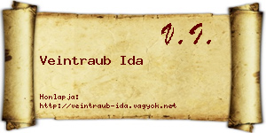 Veintraub Ida névjegykártya