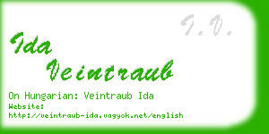 ida veintraub business card